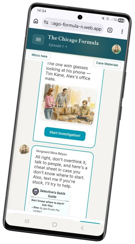 Chicago Formula game on a phone screen